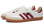 SPORTY & RICH x adidas originals Samba lightweight, breathable, non-slip, wear-resistant low-top sneakers for men and women with the same style of white and red