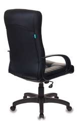 Кресло руководителя Бюрократ KB-10LITE черный эко.кожа крестов. пластик