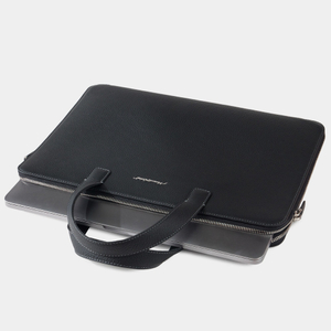 Сумка для MacBook Pro 13 - 14 из кожи теленка, черного цвета