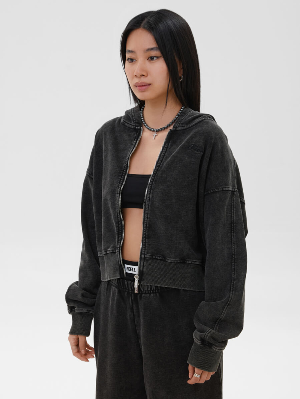 Washed zip FEELZ
