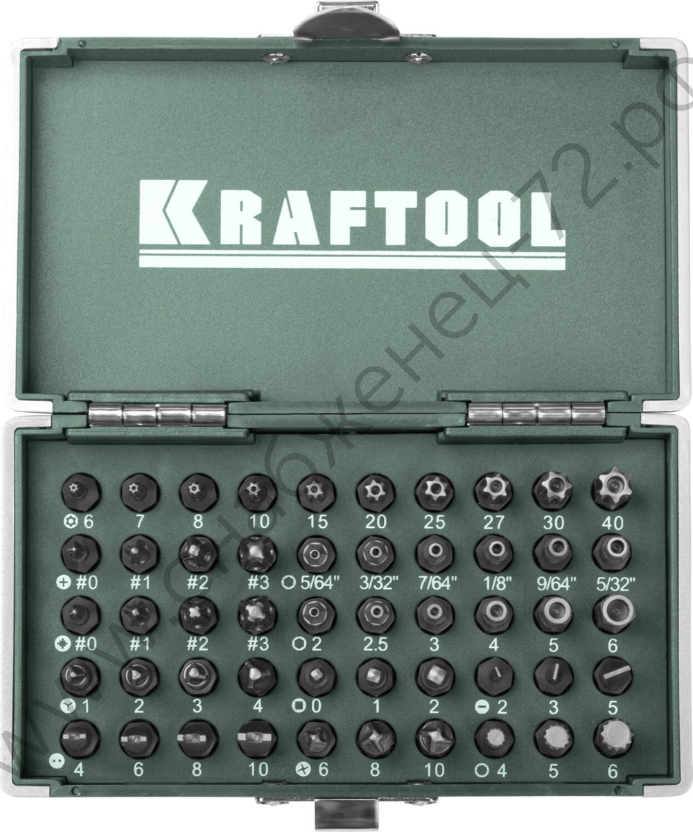 KRAFTOOL X-Drive 50 шт, Набор кованых торсионных бит (26065-H50)
