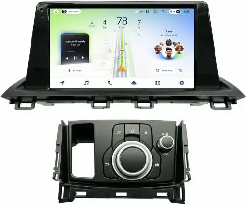Магнитола для Mazda CX-4 2016-2024 (ШГУ монохром) - Teyes CC4L монитор 9" IPS, Android 14, Быстрая, Snapdragon 662, CarPlay, 4G SIM-слот