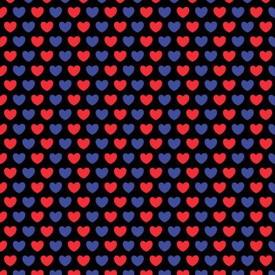 красные и синие сердечки