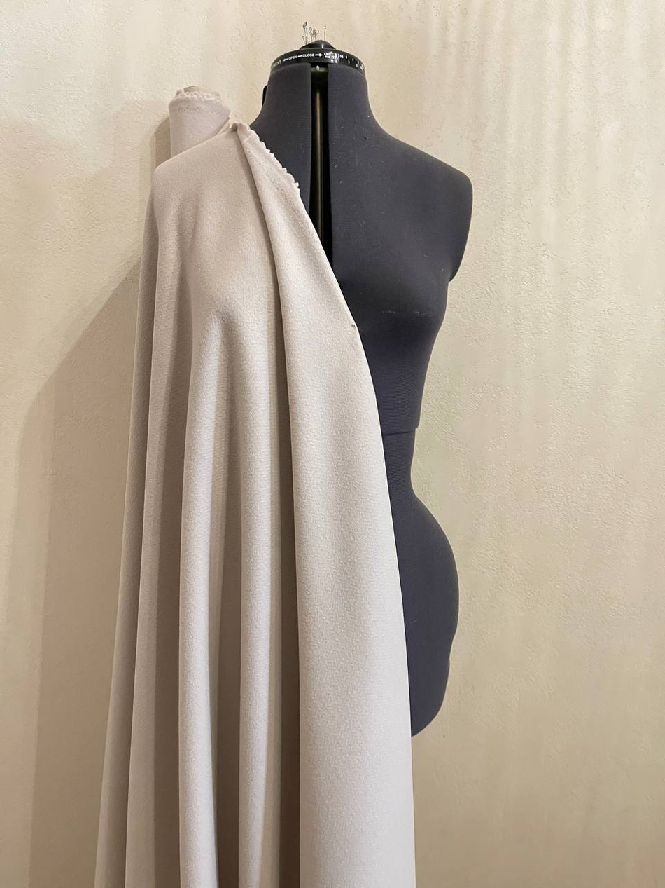 Пальтовая однотонная шерсть с кашемиром (Brunello Cucinelli, 75%шерсть/20%кашемир/5%па, Бежевая роса, 155, 343 гр/м2)