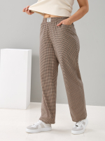 Брюки Б-18/бежевый-мелкаяклеточка