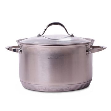 Кастрюля 6,5 л. из нержавеющей стали Kamille KM 4724S с крышкой и 7-слойным дном