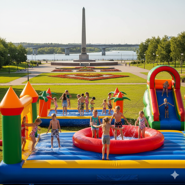 Надувной батут купить в Нижневартовске недорого | БатутМастер