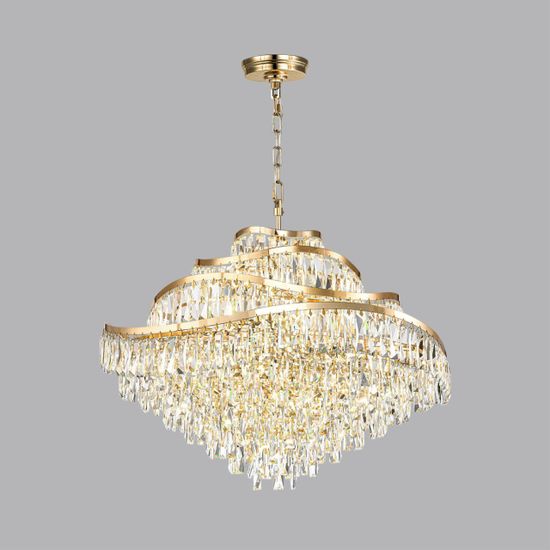 5073/25 HALL (В 2-Х КОРОБКАХ) ODL24 623 золото/прозрачный/металл/хрусталь Люстра E14 25*40W WAYTA