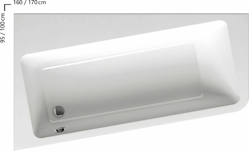 Акриловая ванна Ravak 10° 170x100 L C811000000 без гидромассажа
