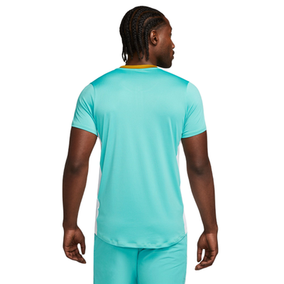 Мужское теннисное поло Nike Court Dri-Fit Advantage Polo - white/washed teal/bronzine/black