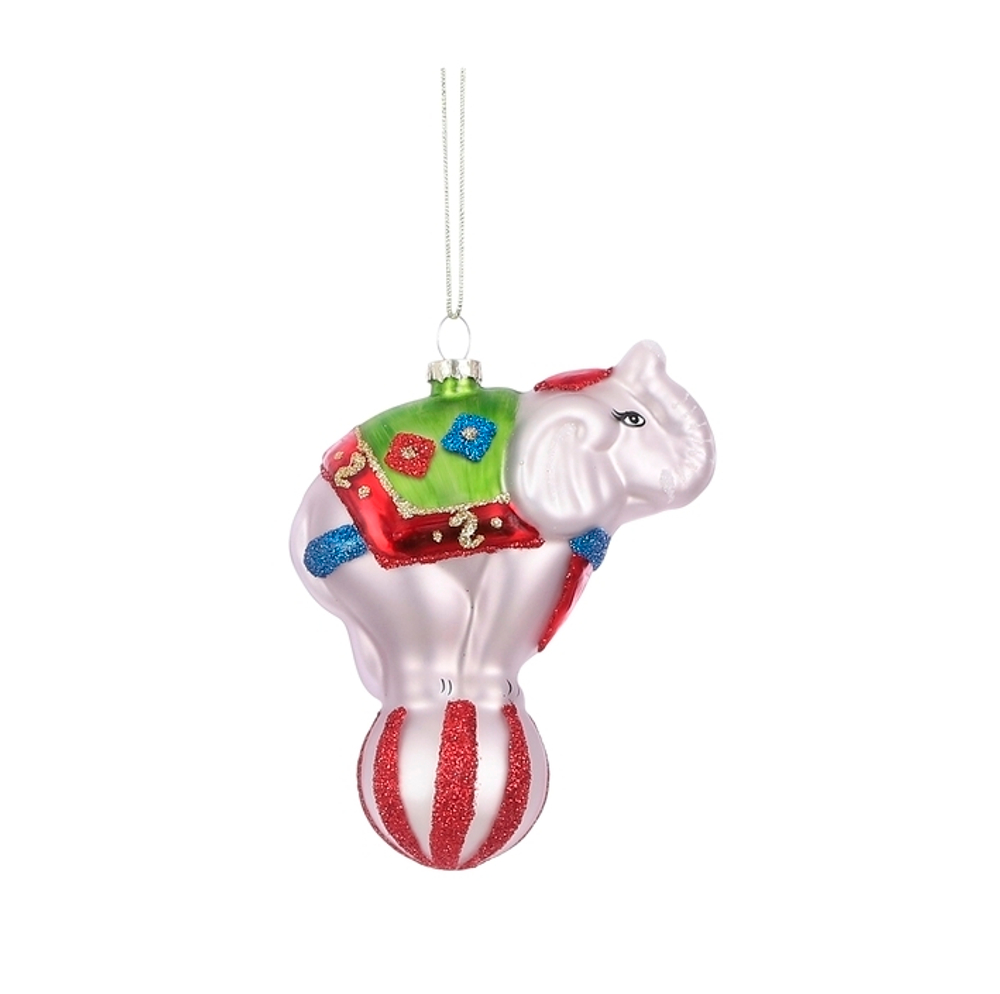 Елочная игрушка 8х4х10см House of Seasons Слон на шаре