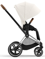 Коляска 3 в 1 Cybex Priam IV Chrome Brown complete и автокресло Cloud T i-Size Platinum White Plus Off White