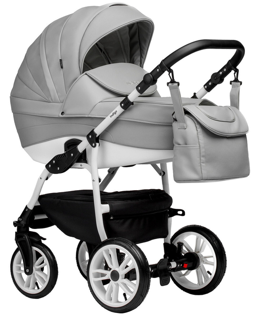 Детская коляска Indigo Indigo Special New 2 в 1 Is04 серая кожа
