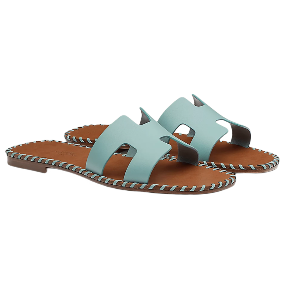 Hermes Comfortable Daily Fashion Sandals Women's Blue, H221110Z 6A