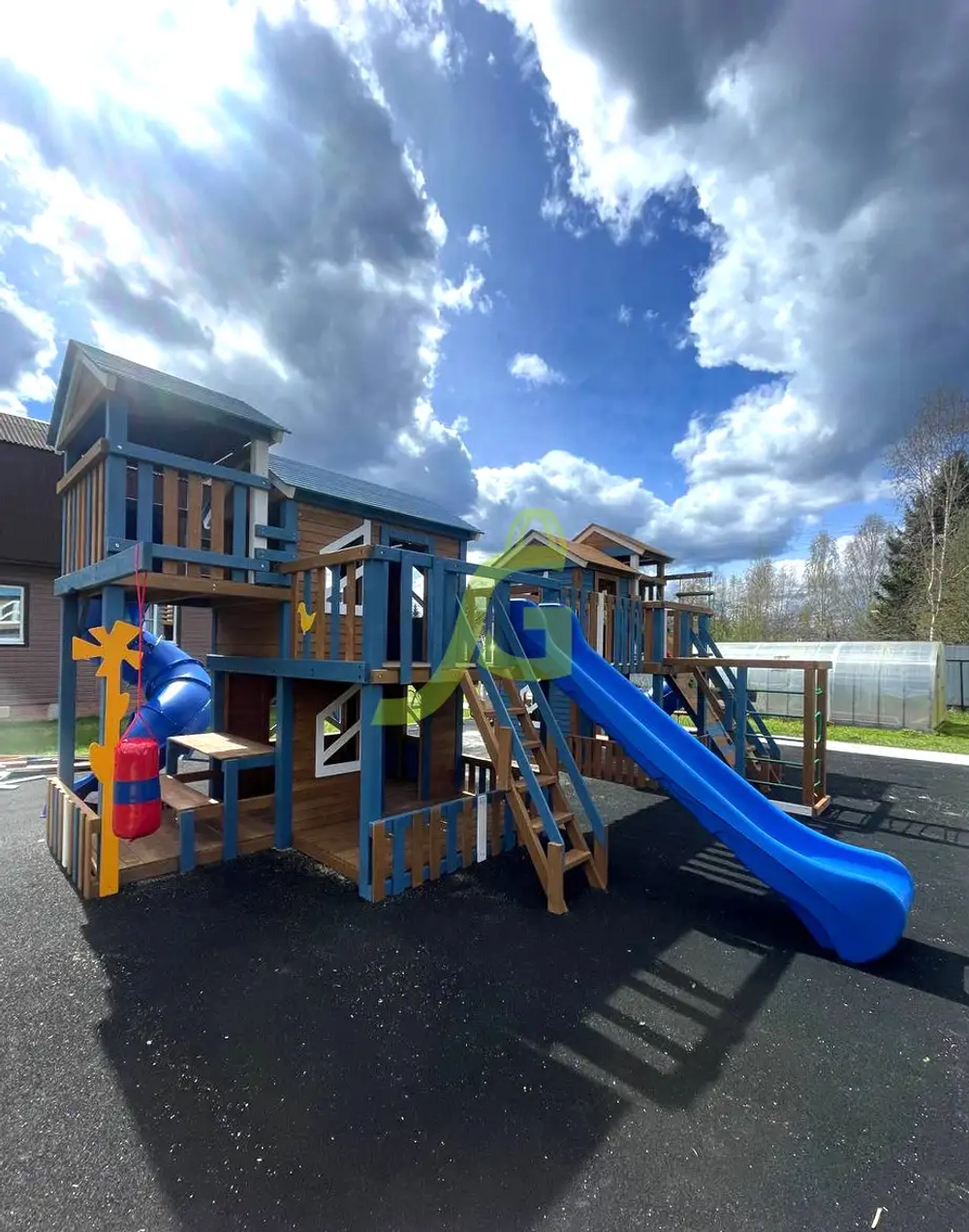 Детская деревянная площадка "Домик 7 " (мод.2)