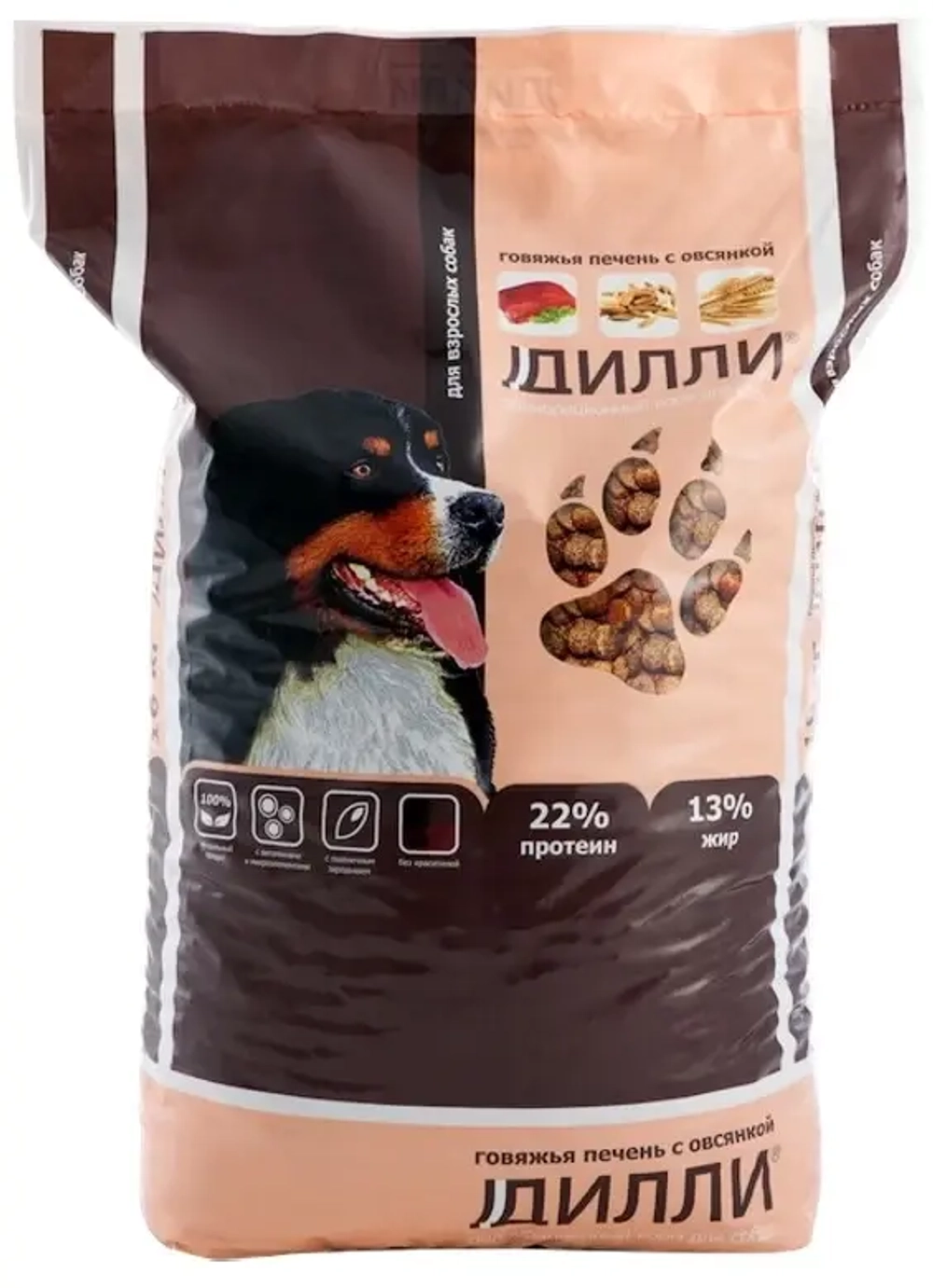 Дилли с говяжей печенью с овсянкой