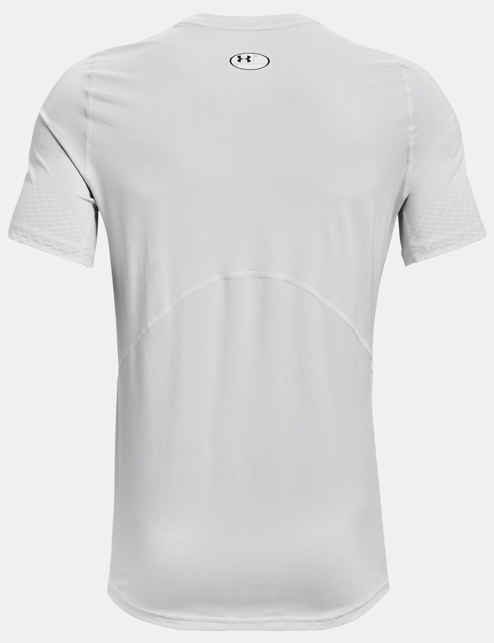 Мужская теннисная футболка Under Armour Men's HeatGear Fitted Short Sleeve - halo gray/white