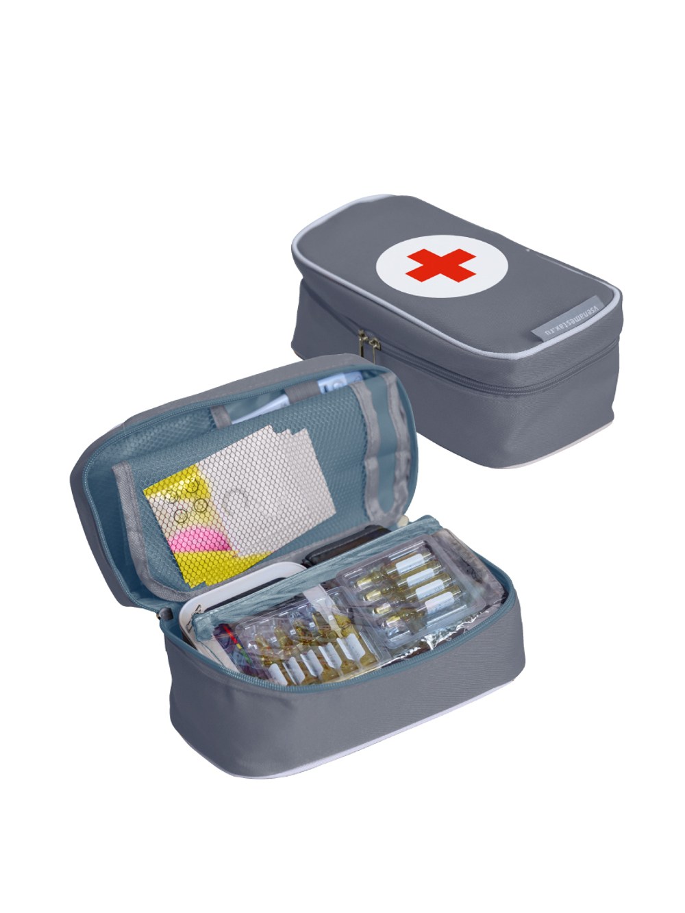 Аптечка дорожная 24х13х9 (серая)