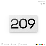 Номер на дверь 209, табличка на дверь для офиса, квартиры, кабинета, аудитории, склада, белая 120х70 мм, Айдентика Технолоджи