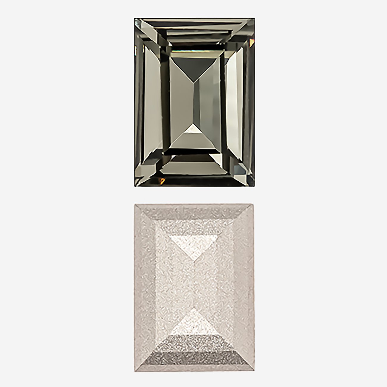 Кристалл Прямоугольник (Step Cut Fancy Stone), оттенок "Черный Бриллиант"/"Black Diamond", 18*13мм