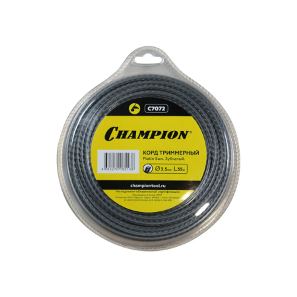 Леска CHAMPION Platin Saw 3,5*35 м (зубчатый) + нож   C7072