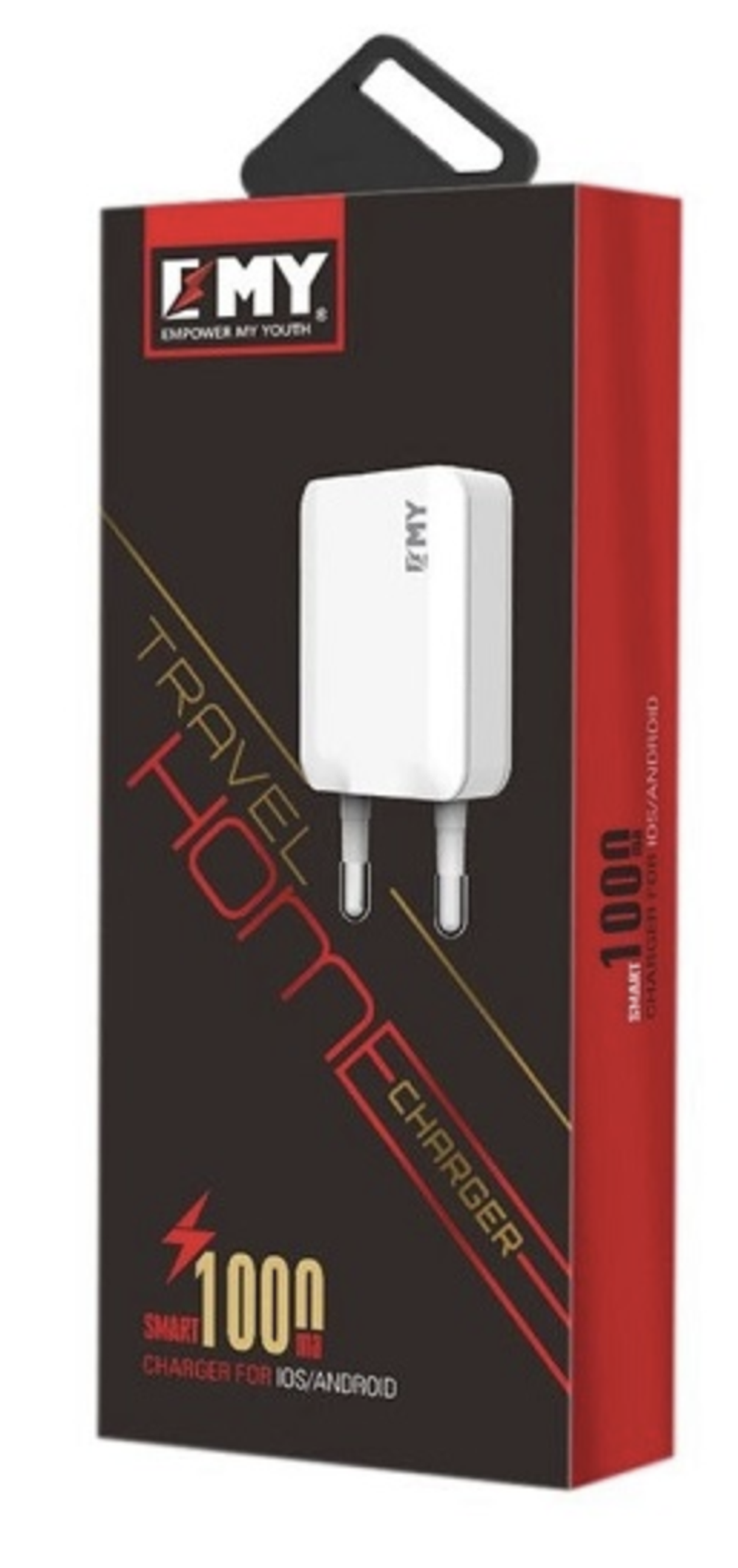 СЗУ с кабелем lightning 1USB 1.0A EMY MY-223 white