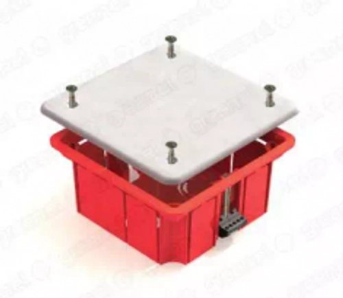 GE 41022 Коробка распаечная для полых стен 92х92х45 пластик. лапки