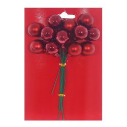 GAEM Набор из 12 шт, Изделие декоративное "Ягоды" (20мм), L9 W4 H15 см
