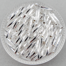 Miyuki Twisted Bugle #0001 (хрусталь с внутренним серебрением)