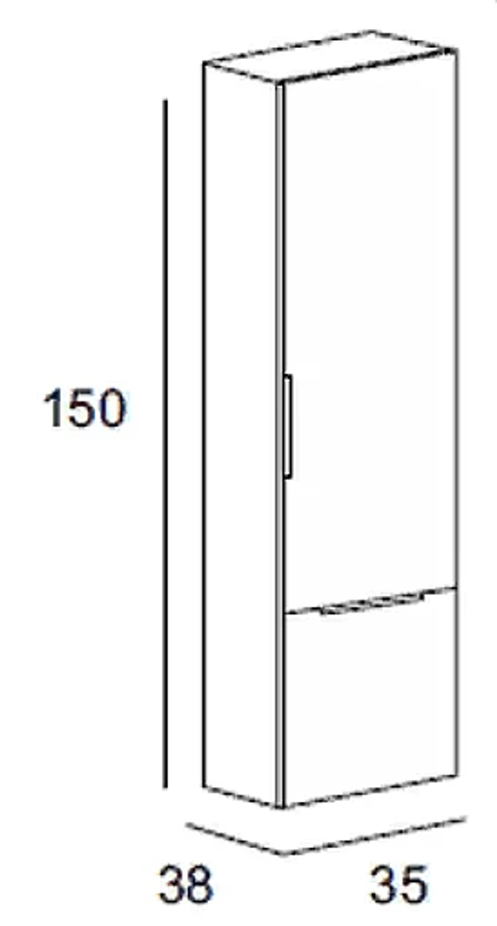 Пенал Cezares Premium 35 55501 Bianco opaco