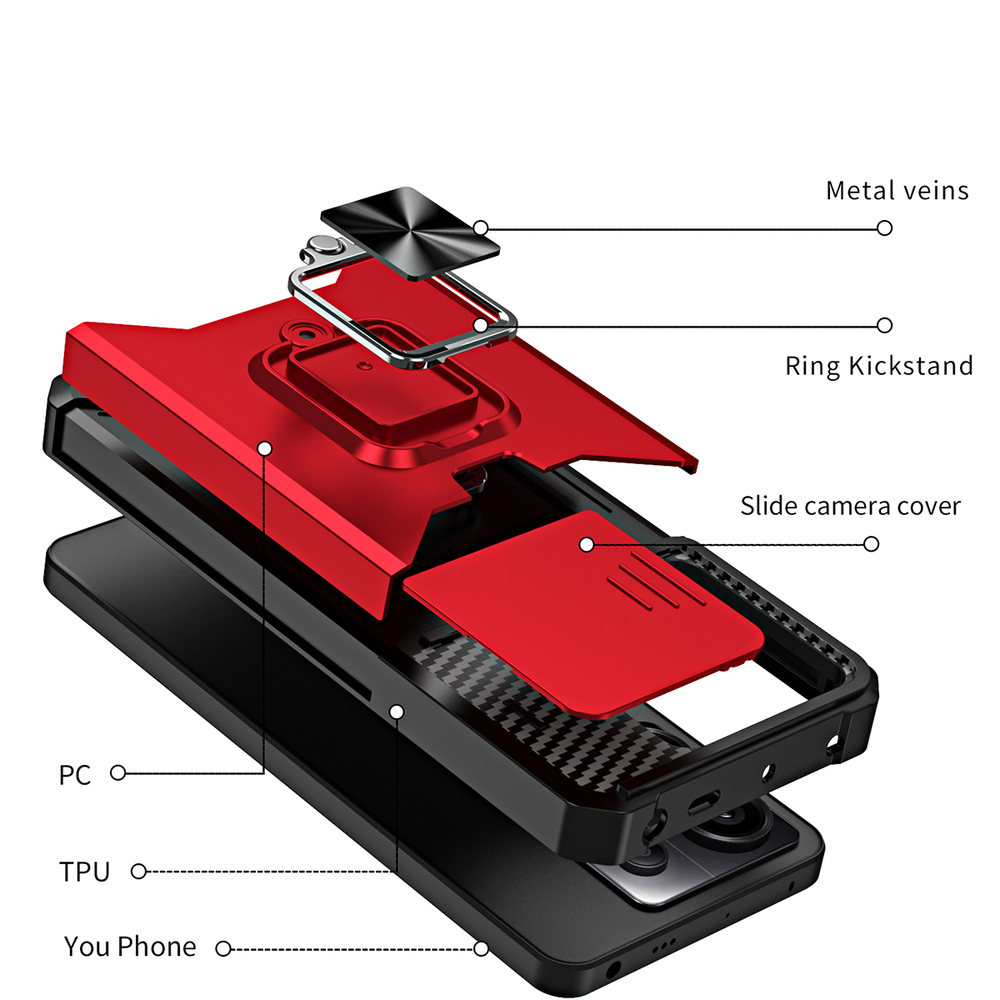 Противоударный чехол Сard Reader Case для Poco X6