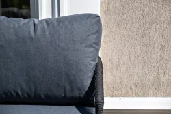 "Верона" лаунж-зона 5-местная плетеная из роупа (веревки), каркас алюминиевый темно-серый, роуп темно-серый