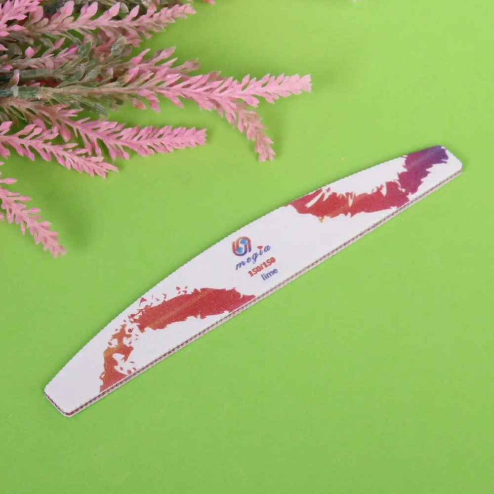 Пилка для ногтей наждачная в пакете «Professional - Gradient» абр. 150/150, полумесяц, цвет в ассортим., 17,8*2,8см