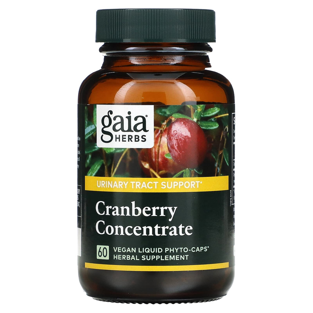 Gaia Herbs, клюквенный концентрат, 60 веганских капсул с фитокапсулами (420 мг в 1 капсуле)