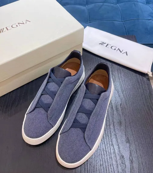 Кеды ZEGNA Triple Stitch, синие