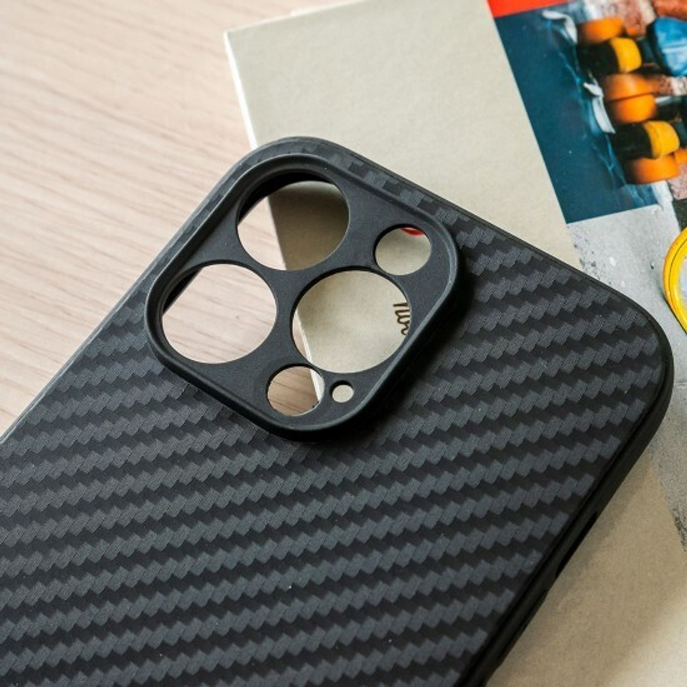Чехол ТПУ карбон для iPhone 13 pro max, 011068 Черный CM