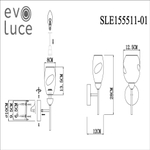SLE155511-01 Светильник настенный Черный, Хром/Дымчатый E14 1*40W