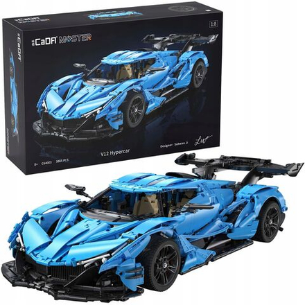 Конструктор CaDa - Racer Car V12 60см - Спортивный гоночный автомобиль 3865 элементов - Када C64003W