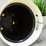 Кашпо напольное Rattan 10л D266мм с внутренним горшком 6л, белоснежный жасмин