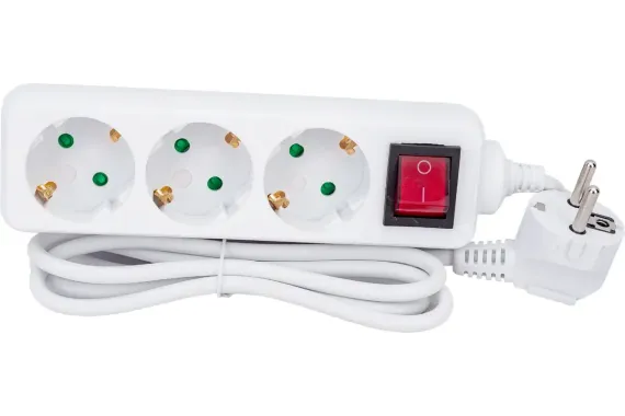 Удлинитель Navigator 3*1,5 с заземлением и выключателем 36558