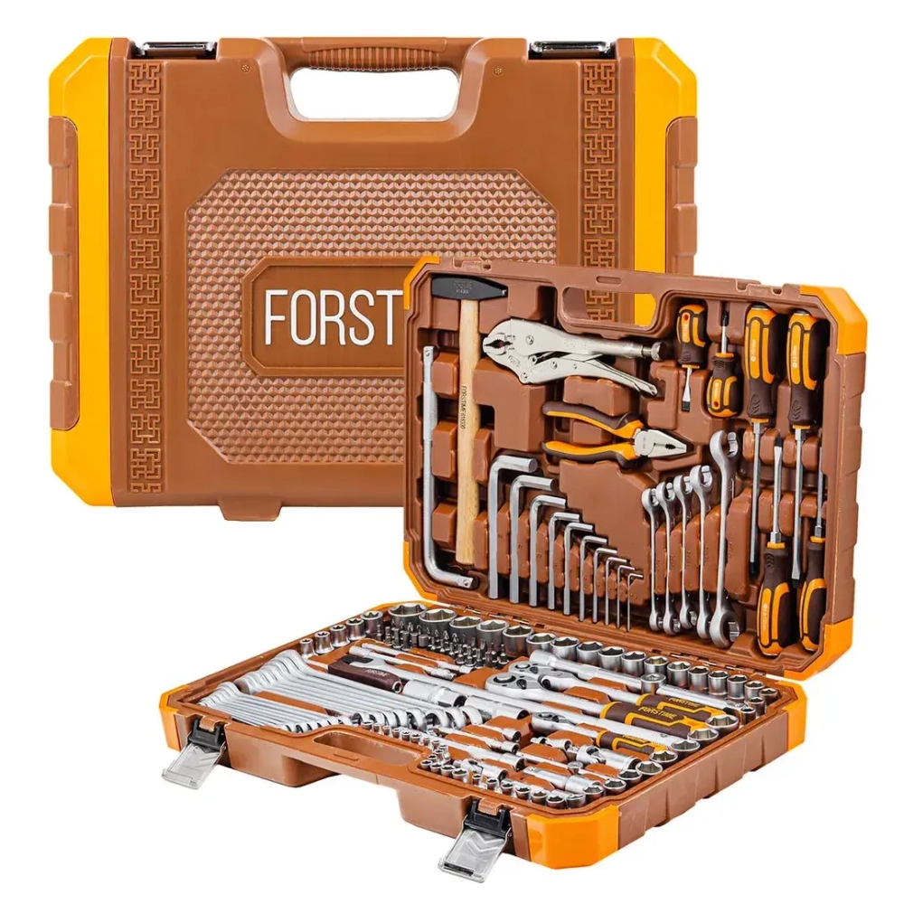 Набор инструментов 142 пр.1/4''3/8''1/2''(6-гр.)(4-32мм) FORSTIME FT-41421-5