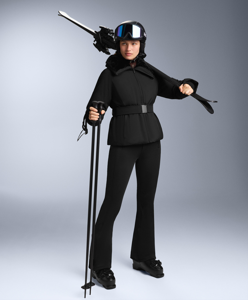 Oysho Водонепроницаемая утепленная куртка Primaloft® SKI, черный