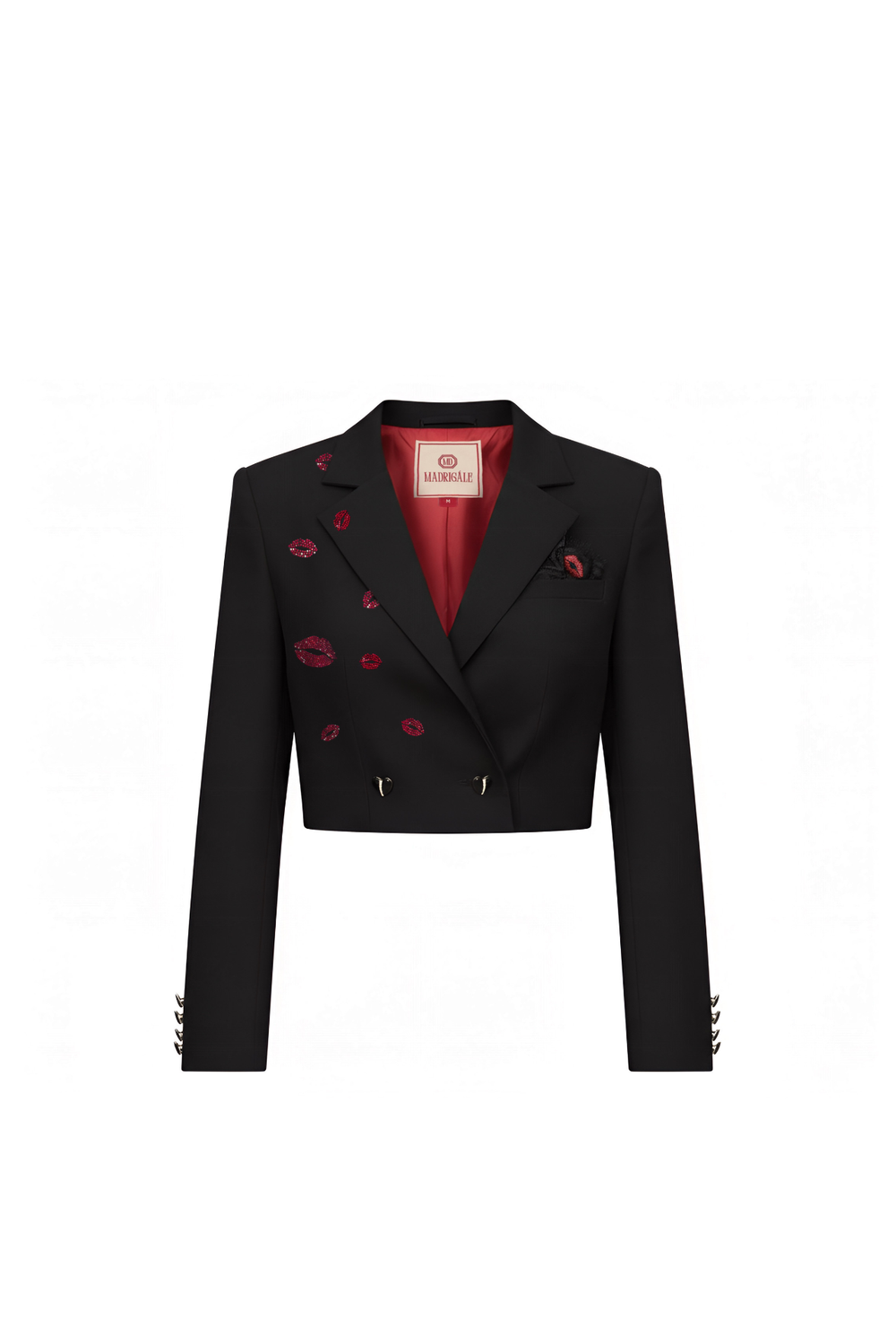 Пиджак укороченный с икрустацией стразами