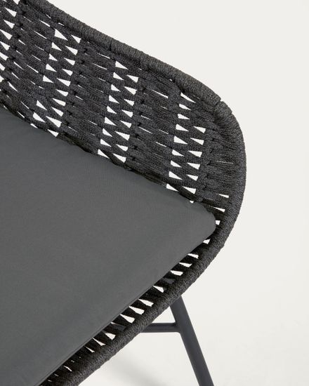 Веревочное кресло Abeli черного цвета La Forma Испания 