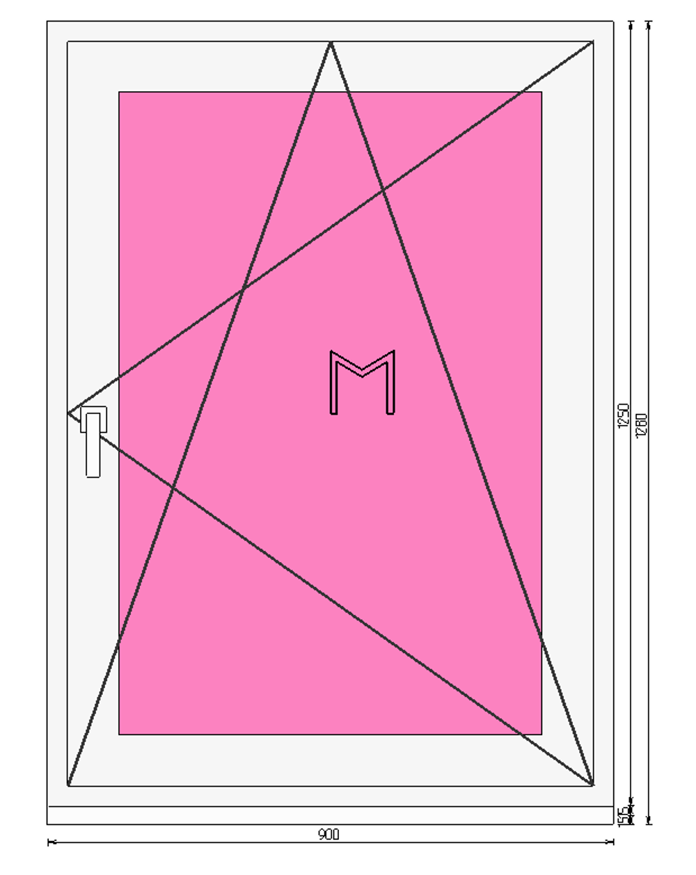 Пластиковое окно 1250 х 900 ТермА Эко + Москитная сетка