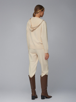 Женский трикотажный костюм-тройка с молнией молочный