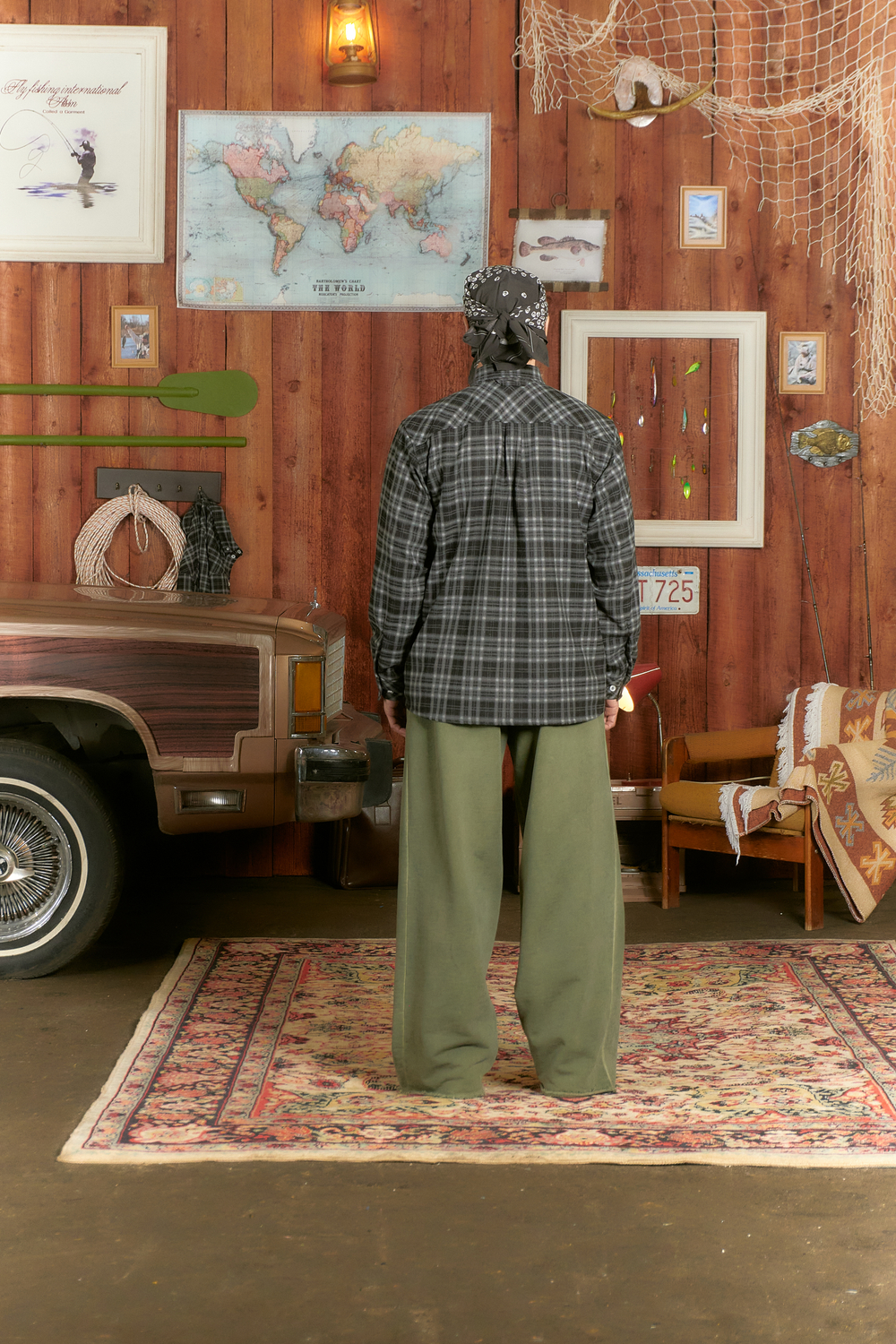 Рубашка Called a Garment Human Flannel Shirt "Black"