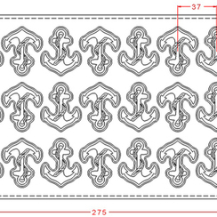 489 | Форма для шоколадных изделий "Якорь" (275х175 мм)