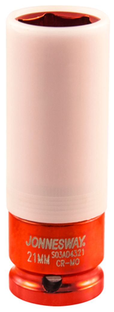 S03AD4321 Головка торцевая ударная удлиненная тонкостенная 1/2"DR для легкосплавных колесных дисков, 21 мм
