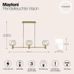 Подвесная люстра Maytoni VISION MOD411PL-03G